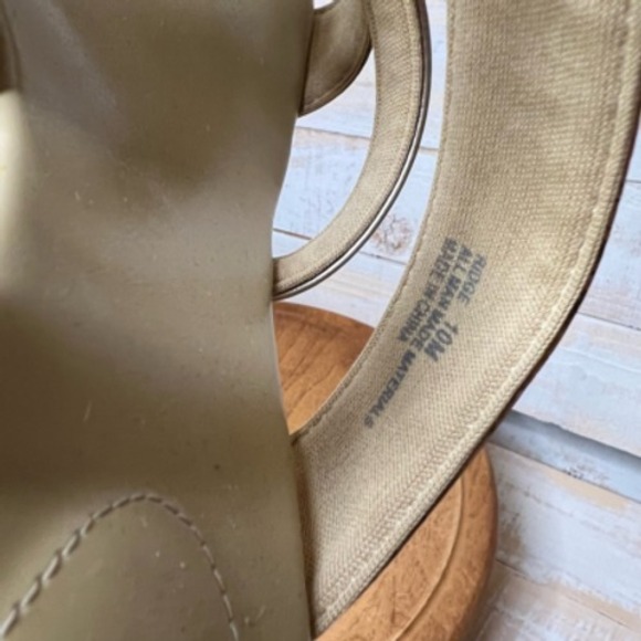 Hannah Womens Ridge Slide Sandals Block Heels Shoes Brown Slip On‎ Cut Out 10 M - Picture 8 of 12